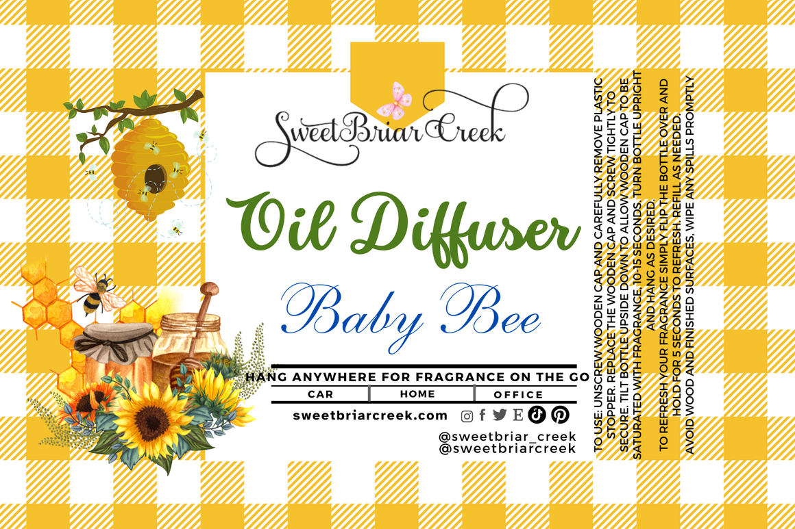 Baby Bee Hanging Car Diffuser & Refills