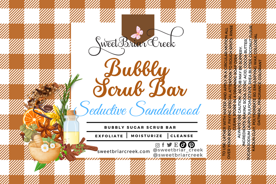 Seductive Sandalwood Bubbly Scrub Body Bars