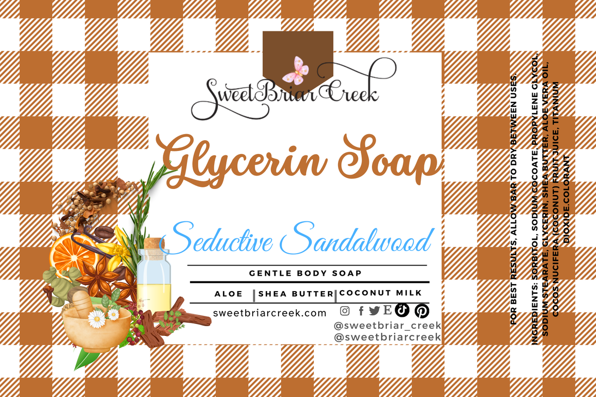Seductive Sandalwood Glycerin Soap Bar