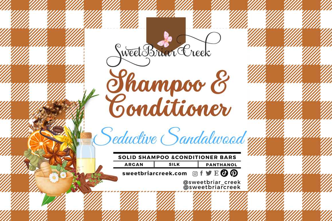 Seductive Sandalwood Shampoo & Conditioner Bars