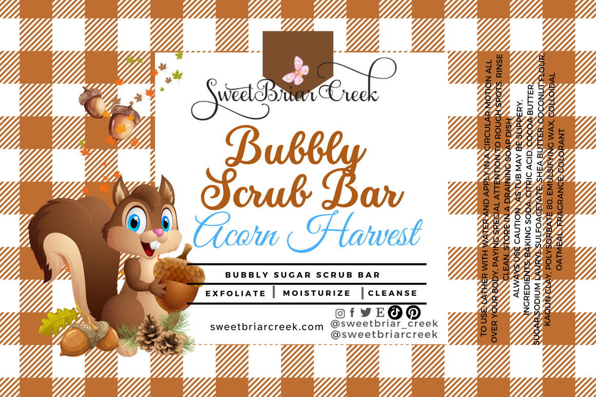 Acorn Harvest Bubbly Scrub Body Bars