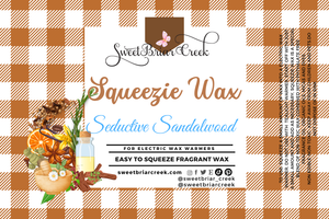 Seductive Sandalwood Squeezie Wax + Scoopable melts for Waxwarmer