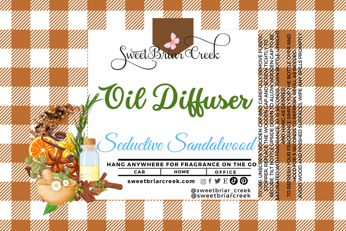 Seductive Sandalwood Hanging Car Diffuser & Refills