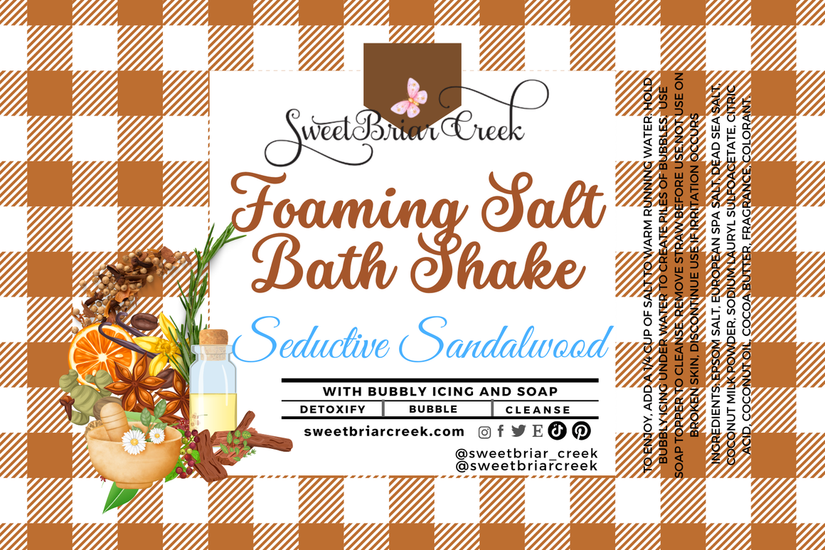 Seductive Sandalwood Foaming Salt Bath Shake