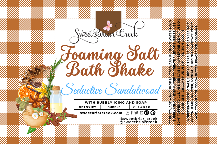 Seductive Sandalwood Foaming Salt Bath Shake