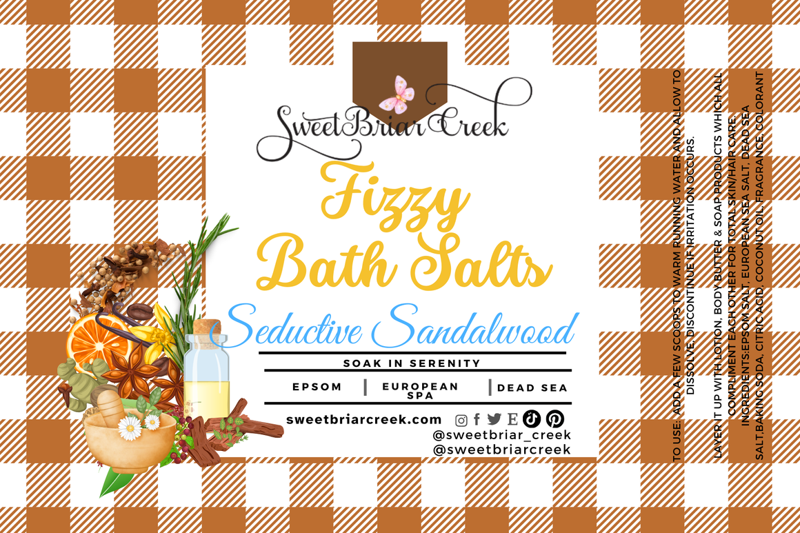 Seductive Sandalwood Fizzy Bath Salt Soak
