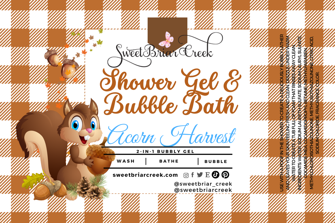 Acorn Harvest Body Wash + Bubble Bath
