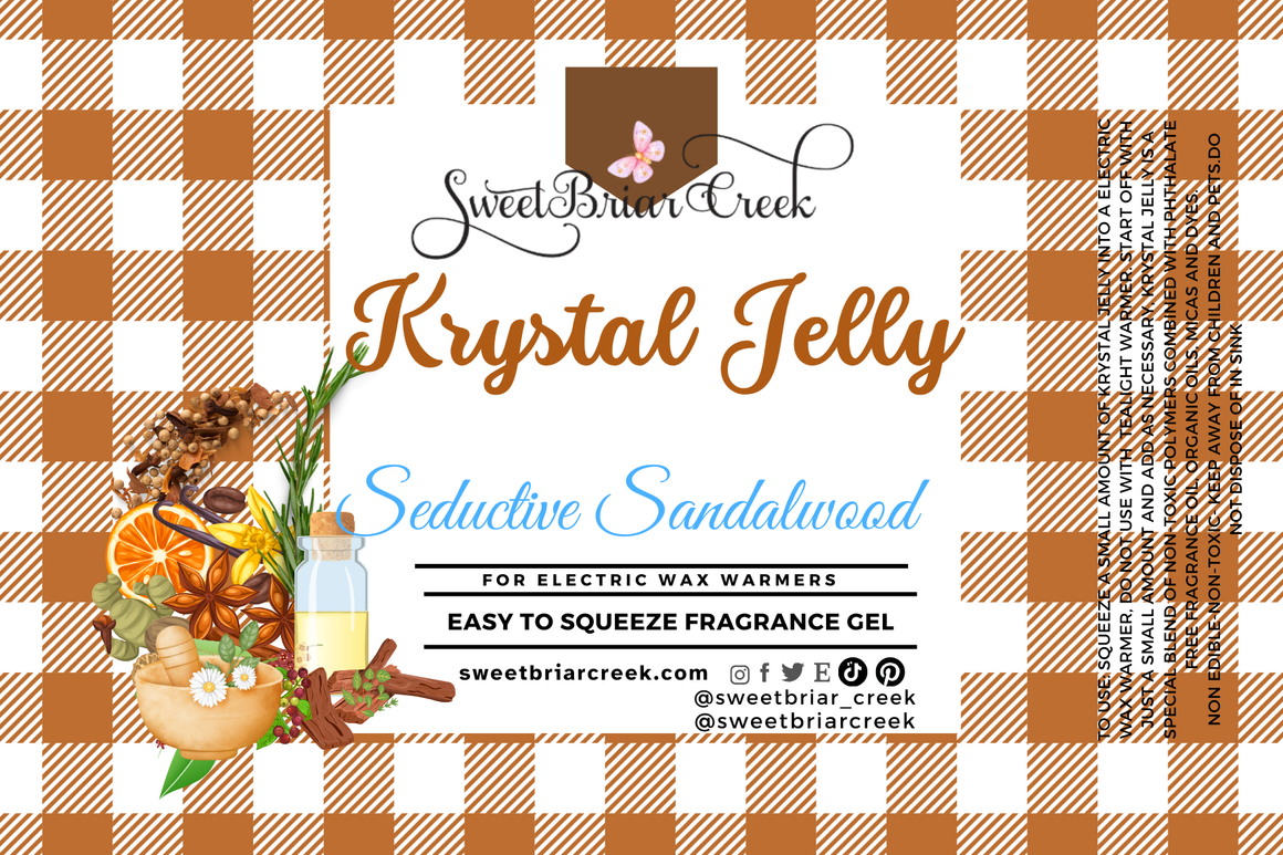 Seductive Sandalwood Krystal Jelly Squeeze for wax warmers.