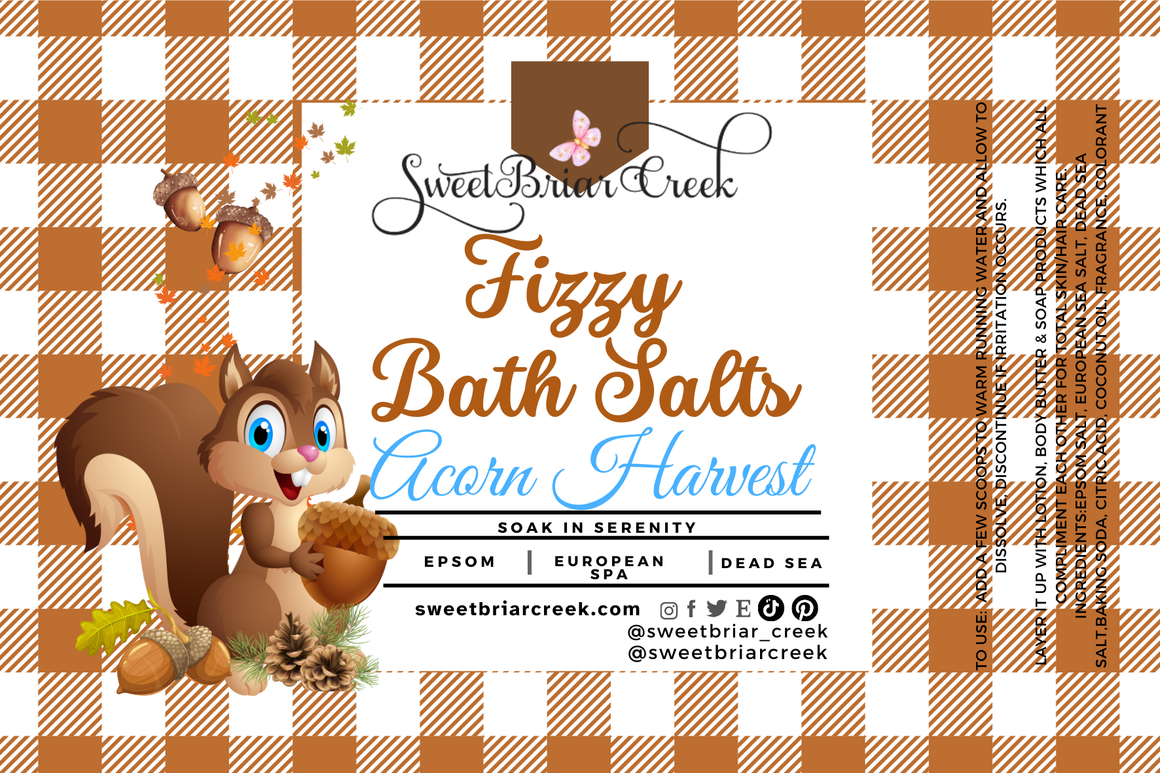 Acorn Harvest Fizzy Bath Salt Soak