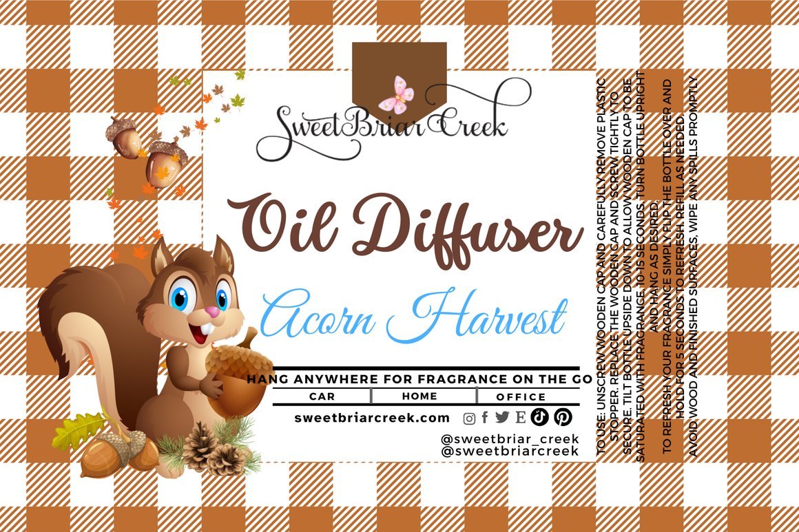 Acorn Harvest Hanging Car Diffuser & Refills