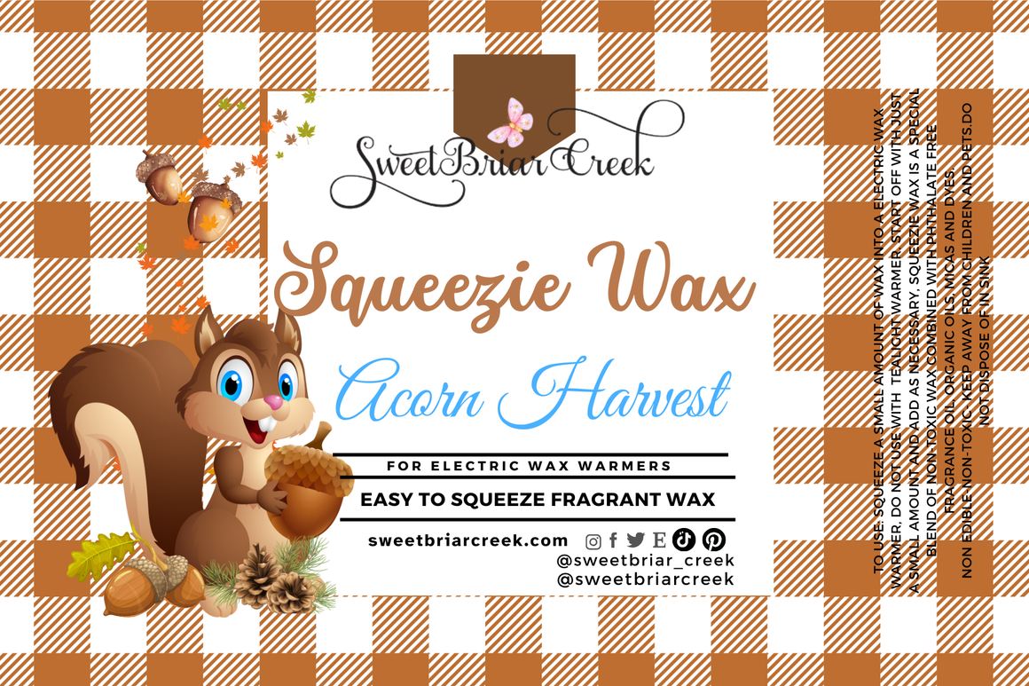 Acorn Harvest Squeezie Wax + Scoopable melts for Waxwarmer