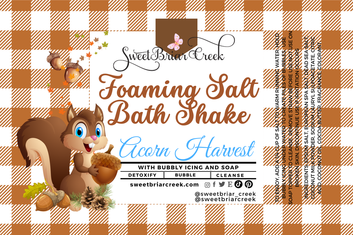 Acorn Harvest Foaming Salt Bath Shake
