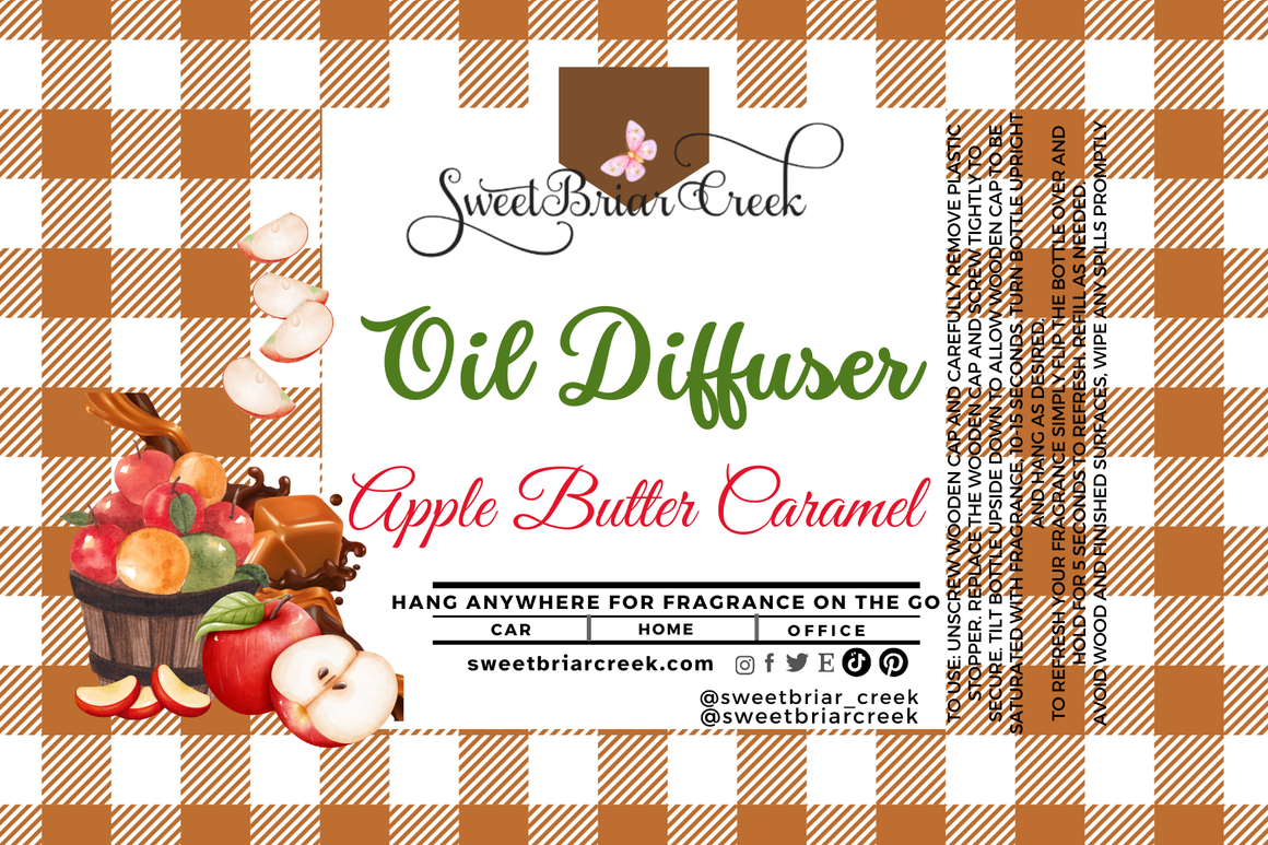 Apple Butter Caramel Hanging Car Diffuser & Refills