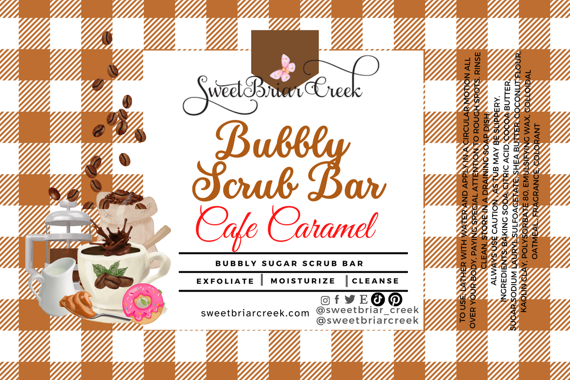 Cafe' Caramel Bubbly Scrub Body Bars