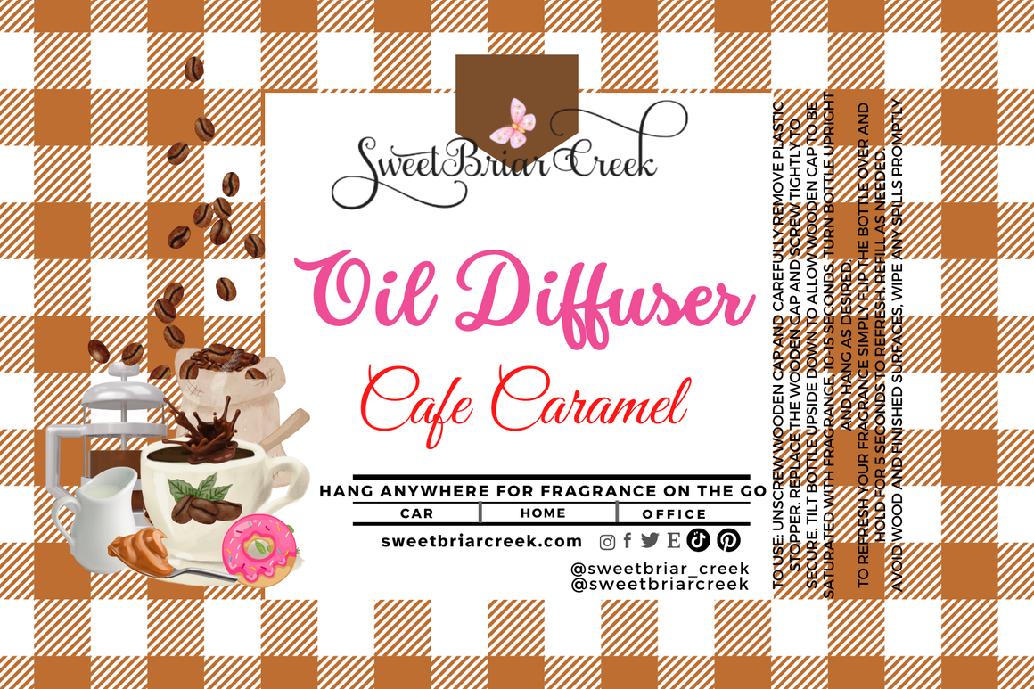 Cafe Caramel Hanging Car Diffuser & Refills