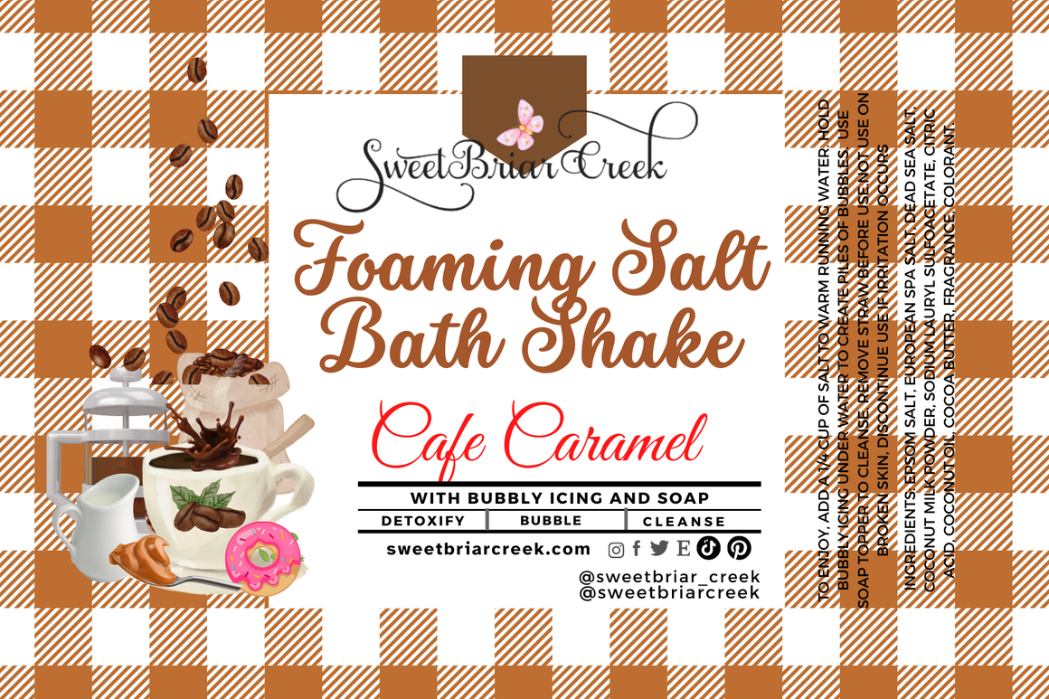 Cafe Caramel Foaming Salt Bath Shake