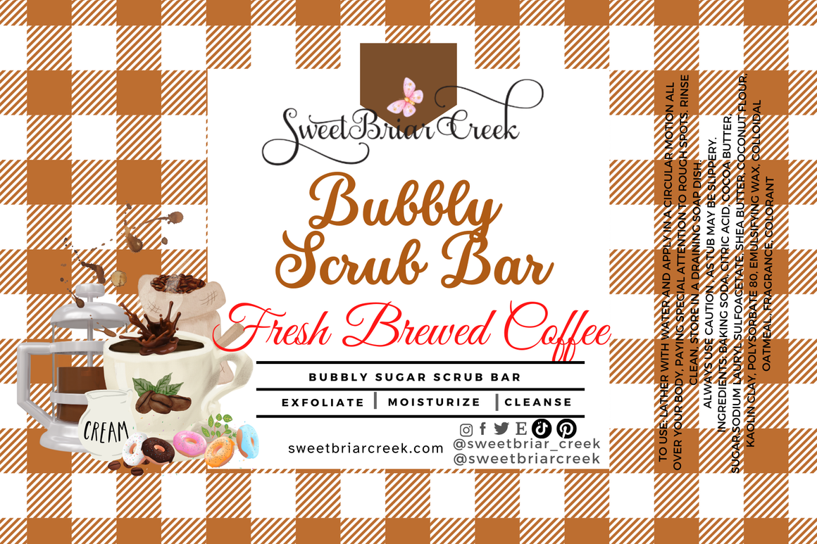 Fresh Brewed Coffee Bubbly Scrub Body Bars