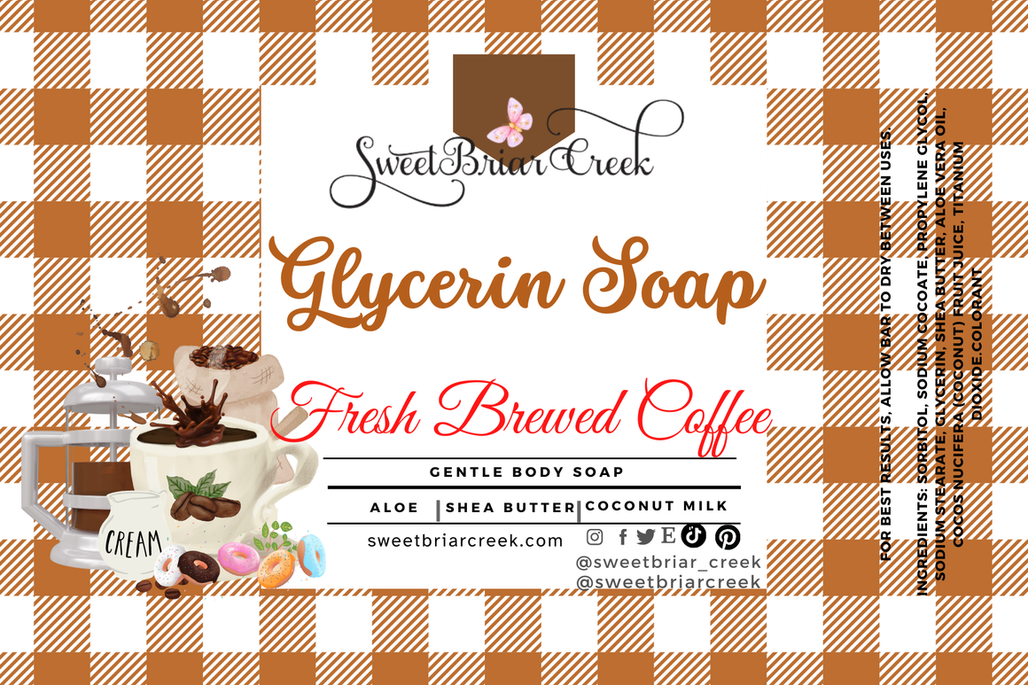 Fresh Brewed Coffee Glycerin Soap Bar