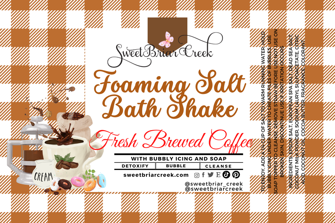 Fresh Brewed Coffee Foaming Salt Bath Shake