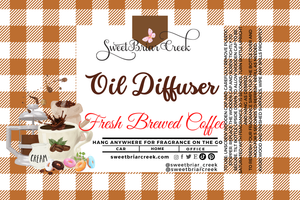 Fresh Brewed Coffee Hanging Car Diffuser & Refills