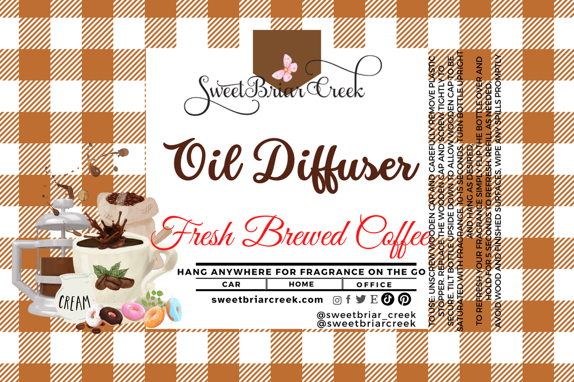 Fresh Brewed Coffee Hanging Car Diffuser & Refills