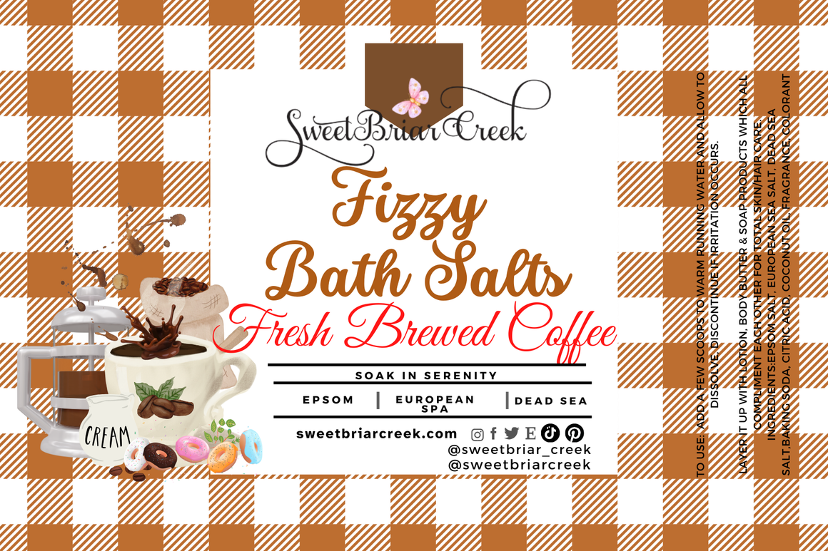 Fresh Brewed Coffee Fizzy Bath Salt Soak
