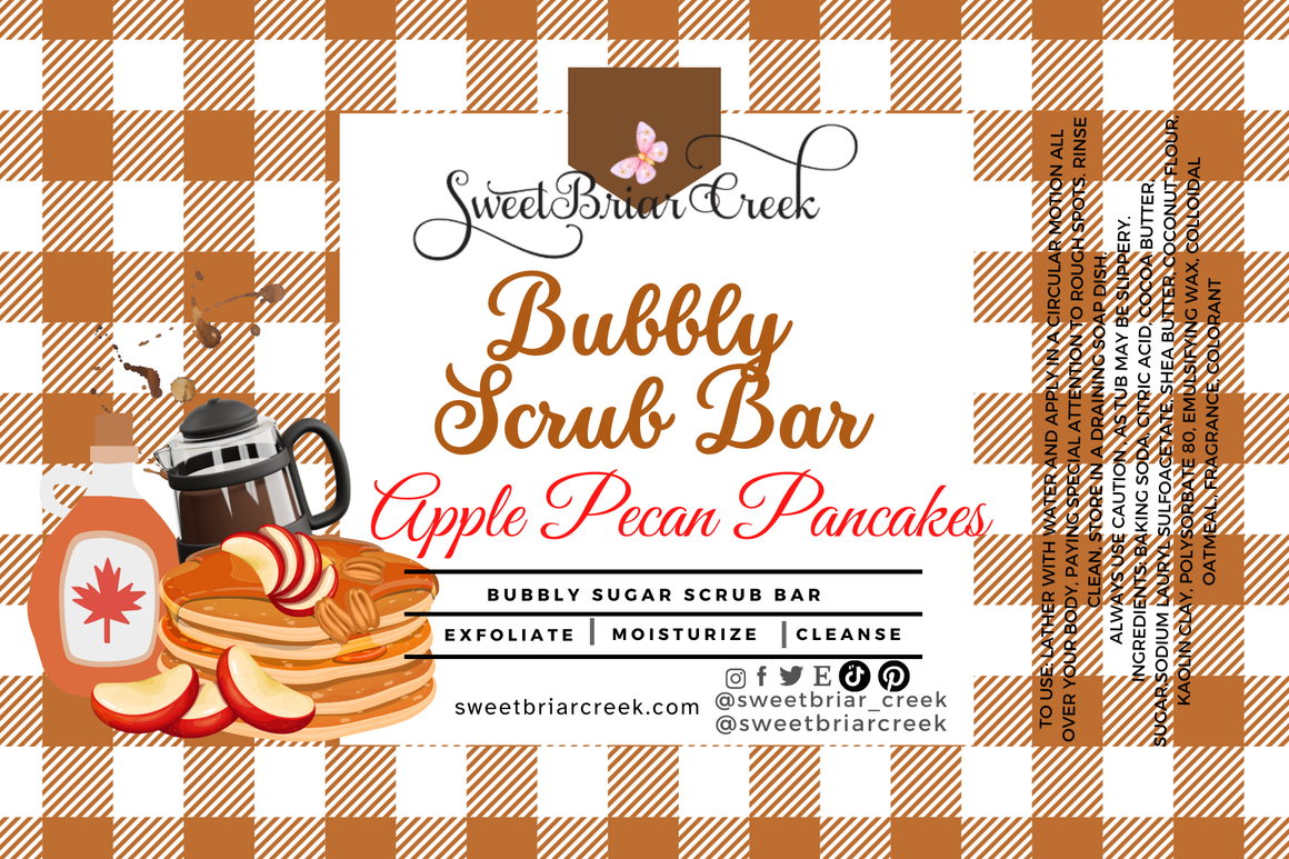 Apple  Pecan Pancakes  Bubbly Scrub Body Bars