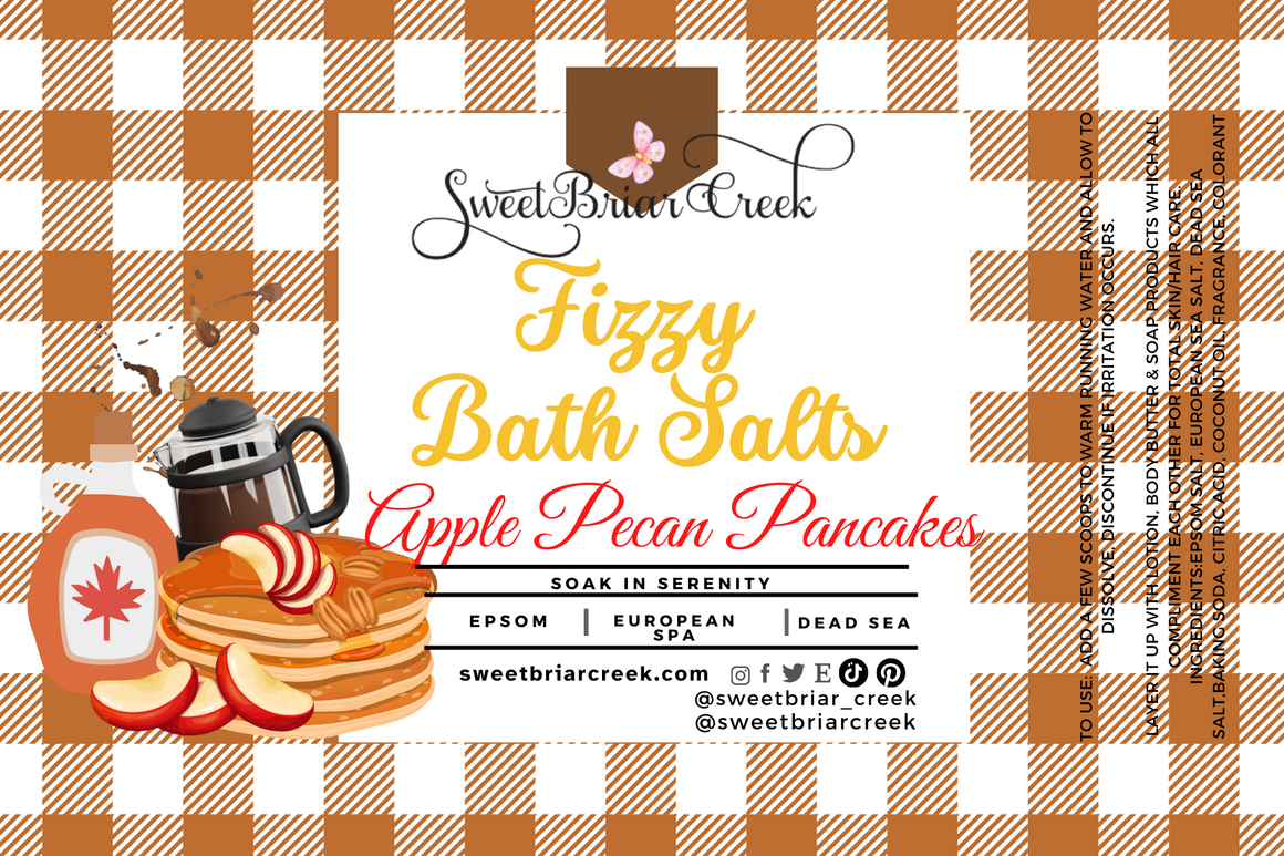 Apple Pecan Pancakes Fizzy Bath Salt Soak