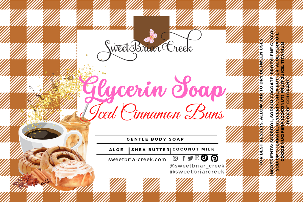 Iced Cinnamon Buns Glycerin Soap Bar