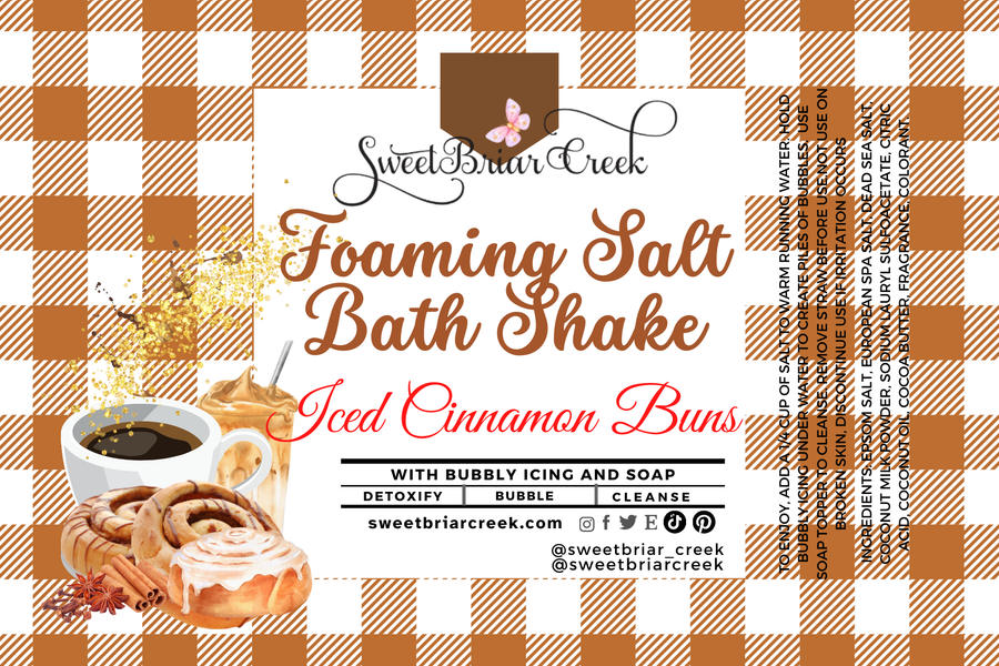 Iced Cinnamon Bun Foaming Salt Bath Shake