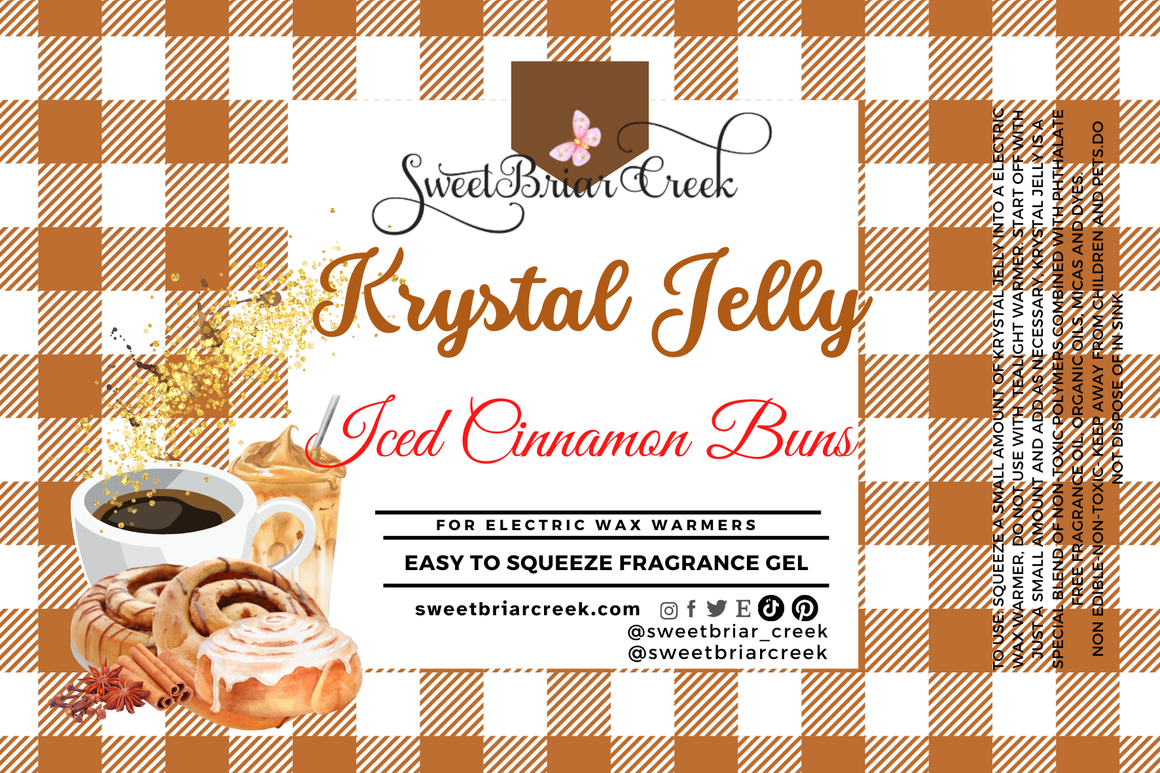Iced Cinnamon Bun Krystal Jelly Squeeze for wax warmers.