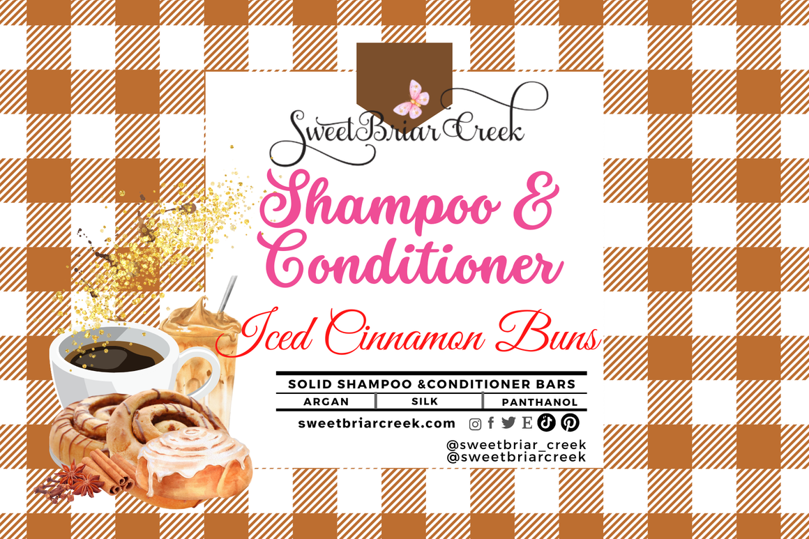 Iced Cinnamon Bun Shampoo & Conditioner Bars