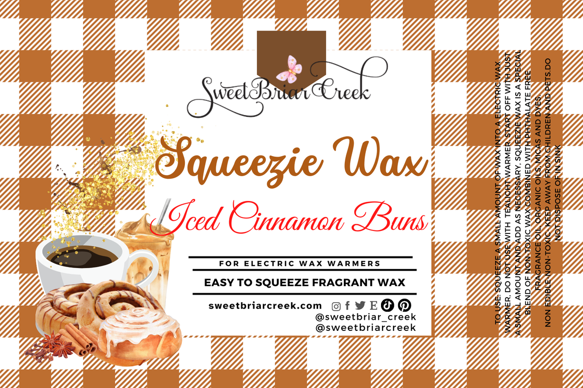 Iced Cinnamon Buns Squeezie Wax + Scoopable melts for Waxwarmer