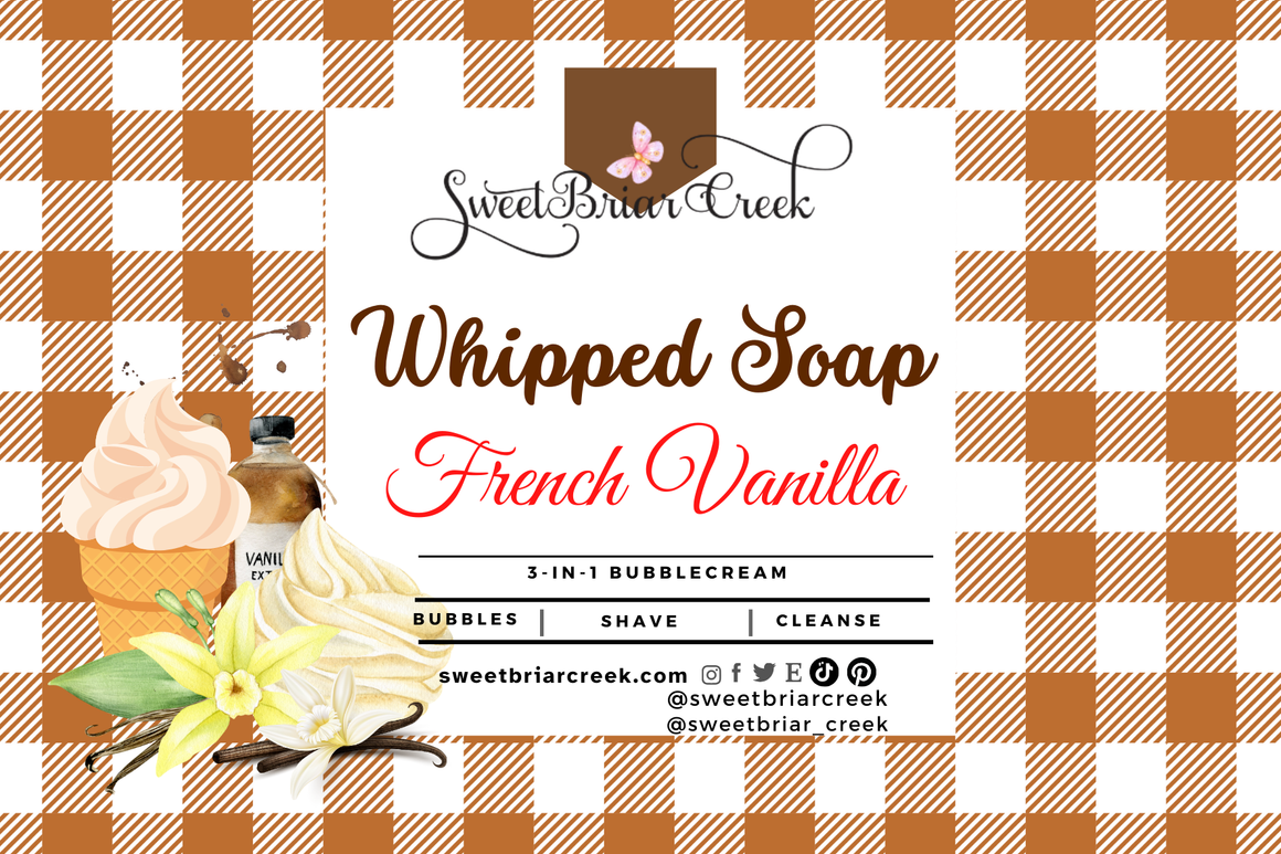 French Vanilla Whipped Soap & Shaving Cream
