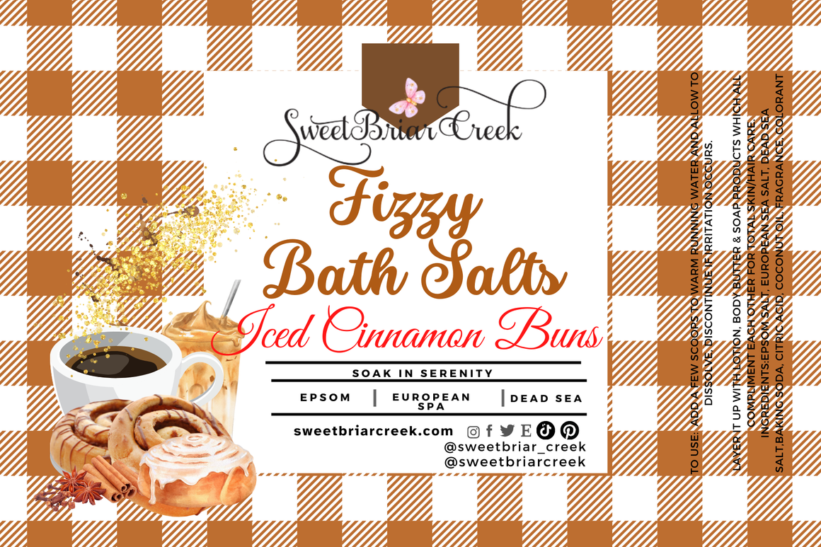 Iced Cinnamon Buns Fizzy Bath Salt Soak