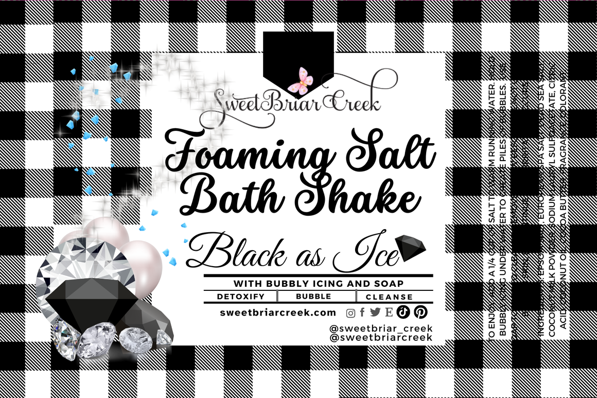 Black Ice Foaming Salt Bath Shake