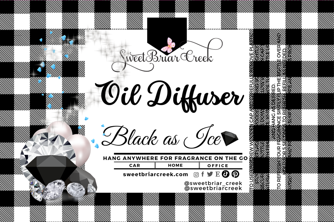 Black as Ice Hanging Car Diffuser & Refills