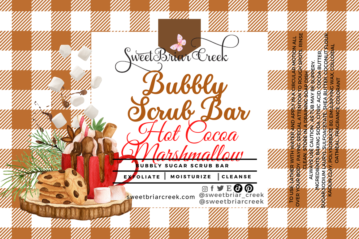 Hot Cocoa & Marshmallow  Bubbly Scrub Body Bars
