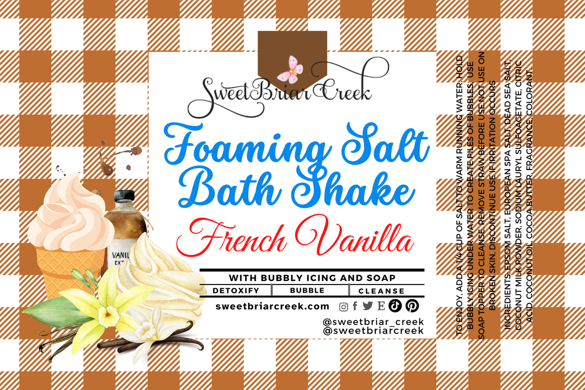 French Vanilla Foaming Salt Bath Shake