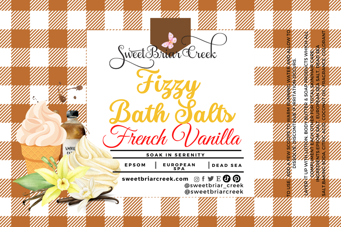 French Vanilla Fizzy Bath Salt Soak