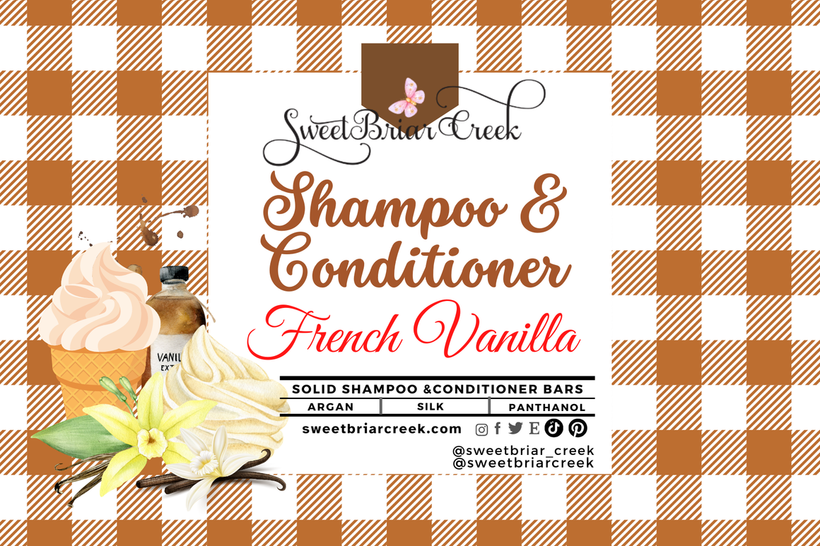 French Vanilla Shampoo & Conditioner Bars