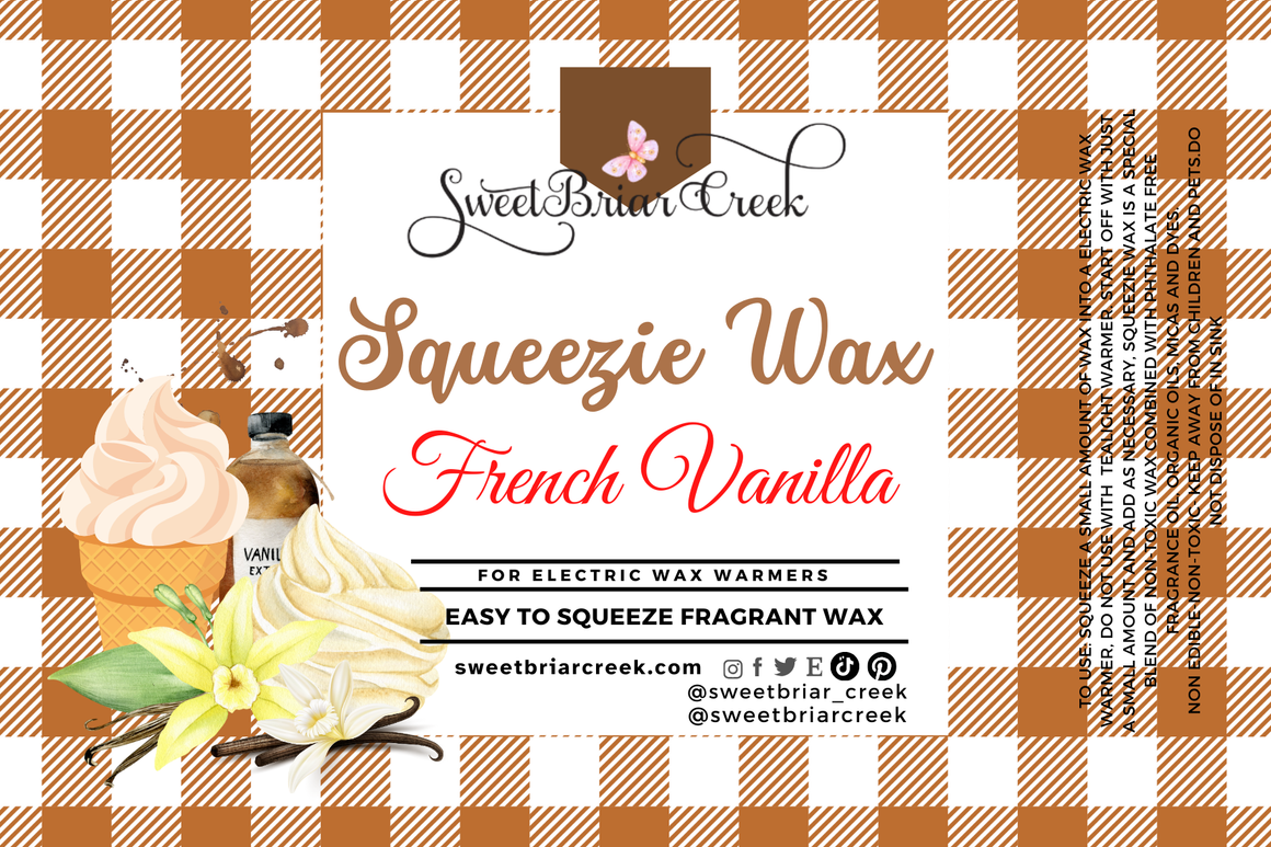 French Vanilla Squeezie Wax + Scoopable melts for Waxwarmer