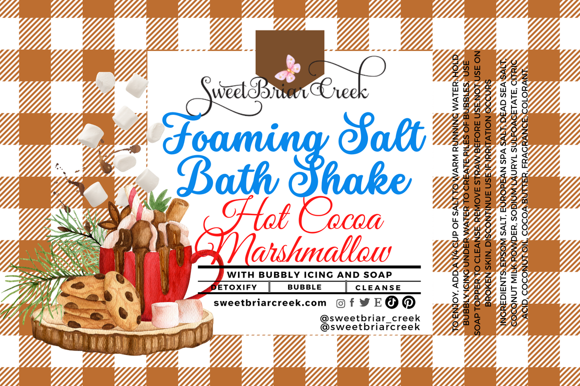 Hot Cocoa & Marshmallow Foaming Salt Bath Shake