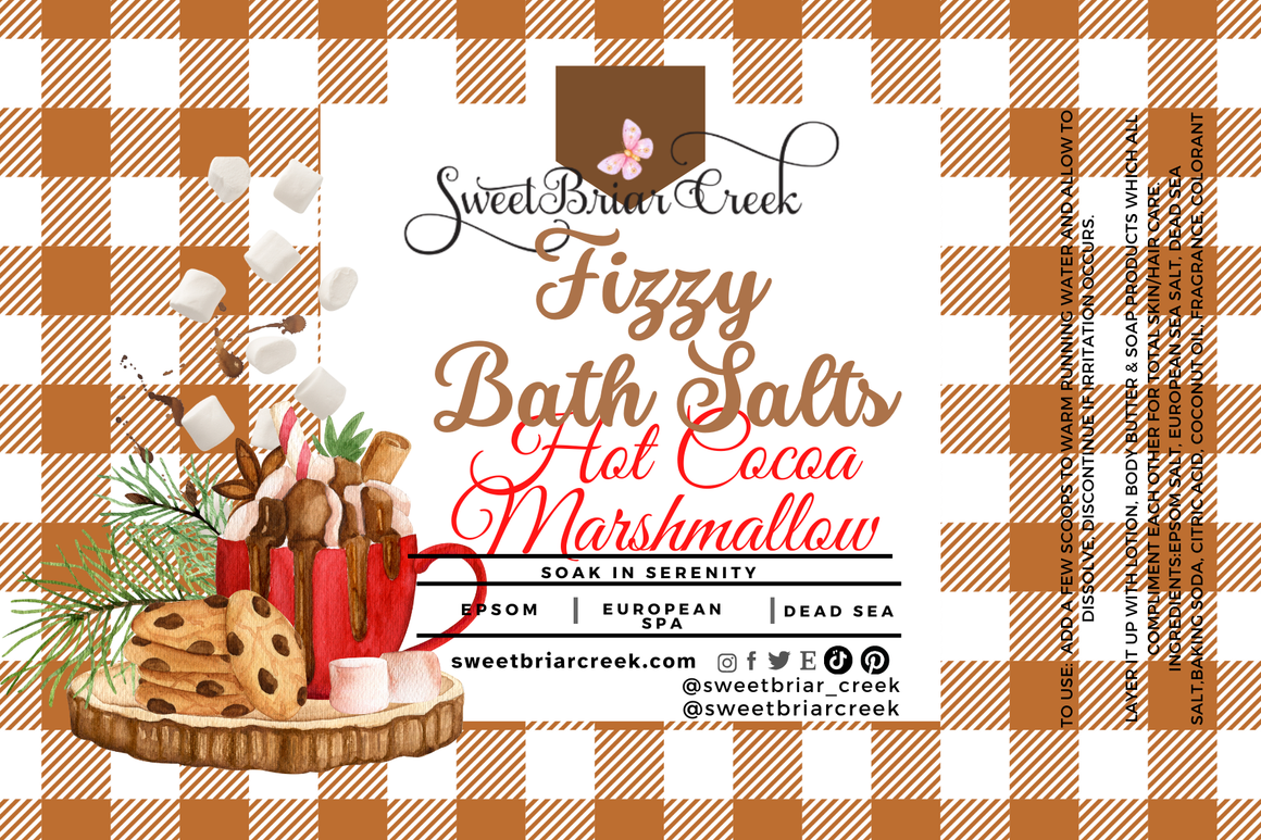 Hot Cocoa &  Marshmallow  Fizzy Bath Salt Soak