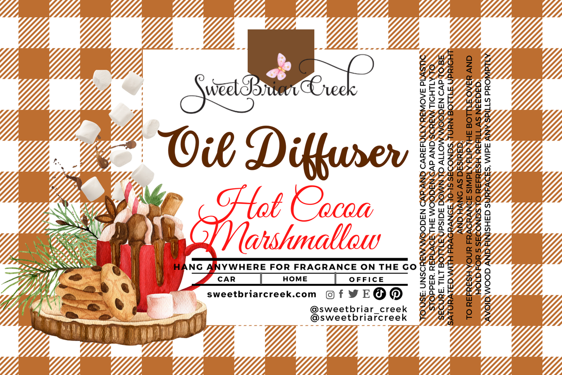 Hot Cocoa & Marshmallow Hanging Car Diffuser & Refills