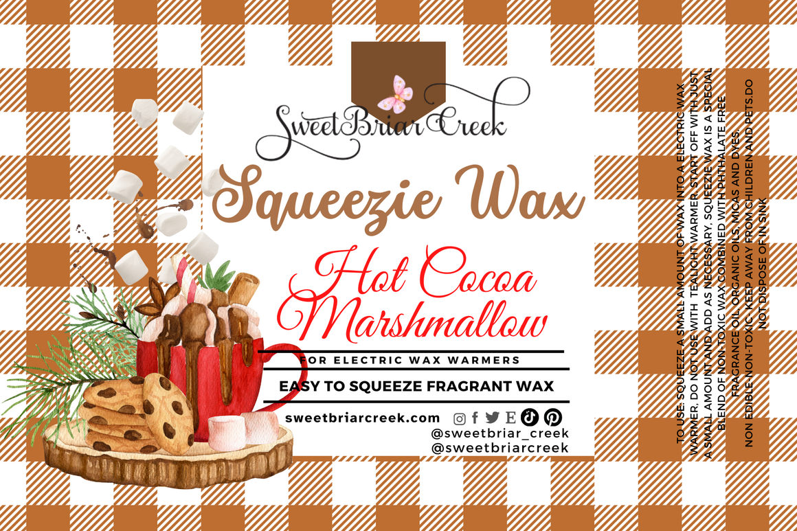 Hot Cocoa Marshmallow Squeezie Wax + Scoopable melts for Waxwarmer