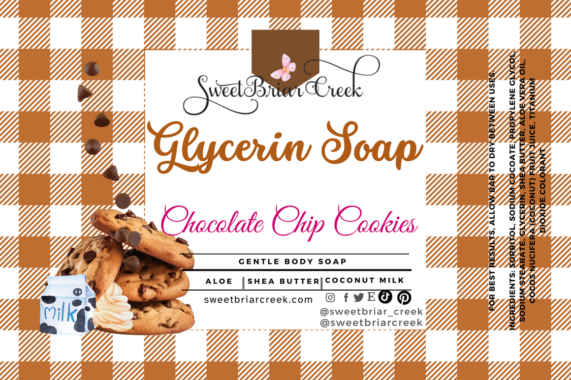 Chocolate Chip Cookie Glycerin Soap Bar