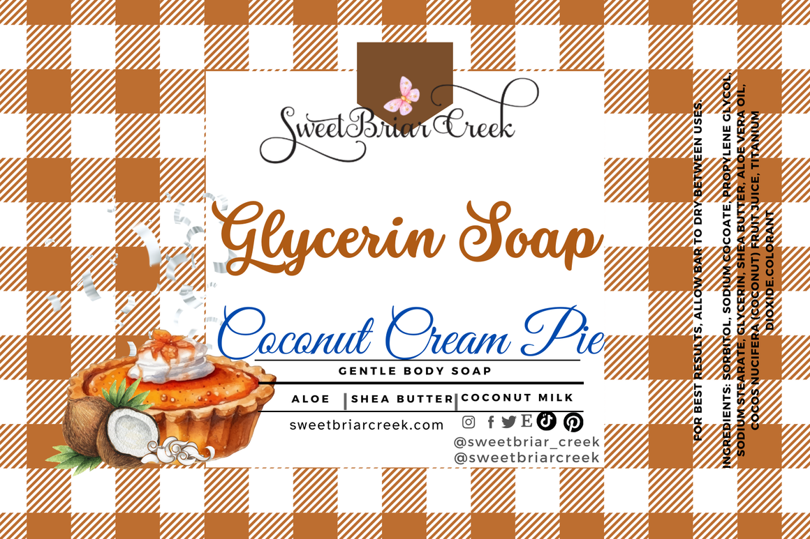 Coconut Cream Pie Glycerin Soap Bar