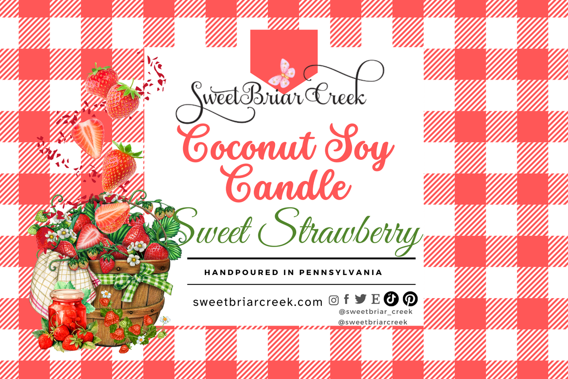 Sweet Strawberry Coconut Soy Candle