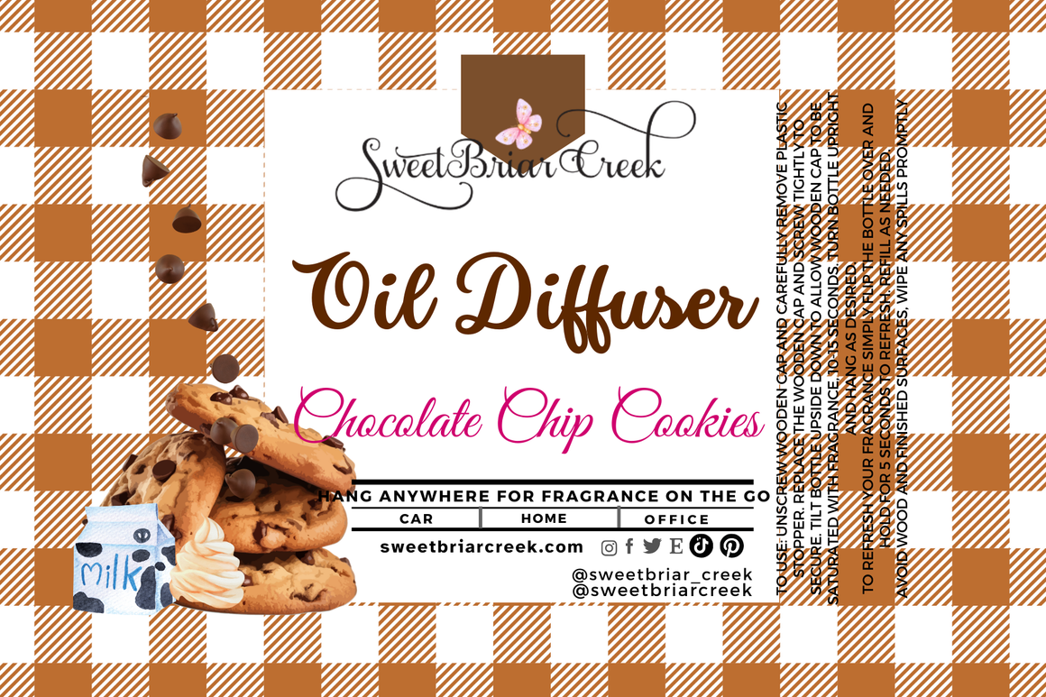 Chocolate Chip Cookies Hanging Car Diffuser & Refills